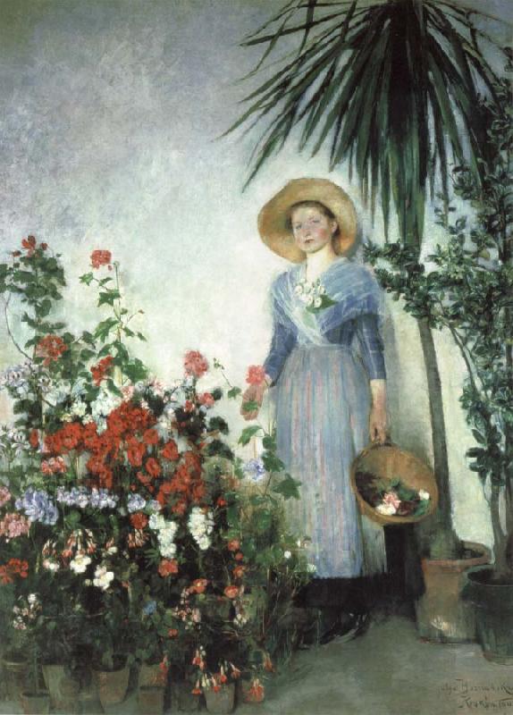 Olga Boznanska In the Hothouse oil painting picture
